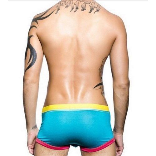 Мужские трусы боксеры с вырезом голубые Andrew Christian Bright Boxer  AC9561