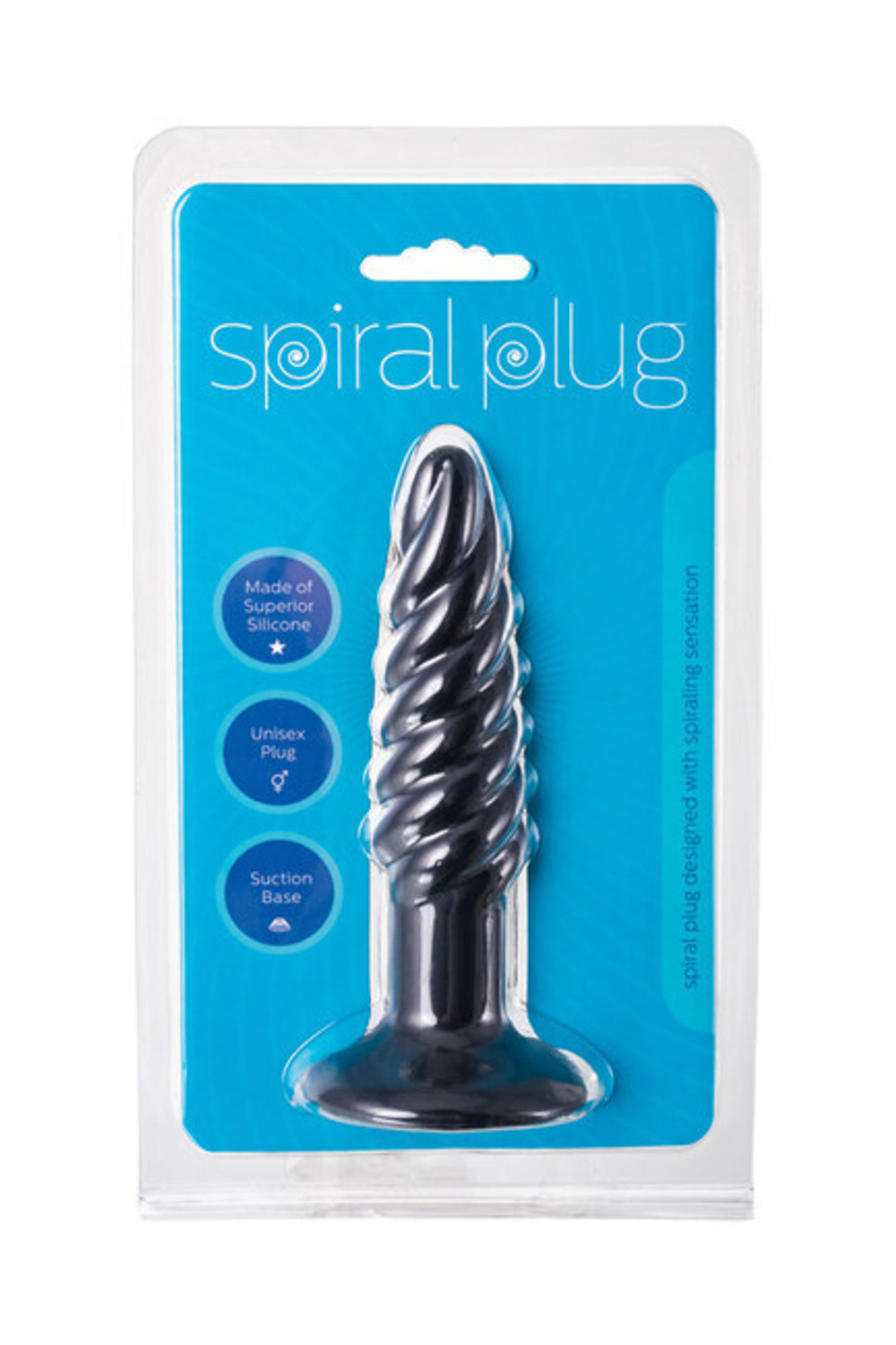 Винтообразная анальная пробка Spiral Butt Plug (Цвет: черный)