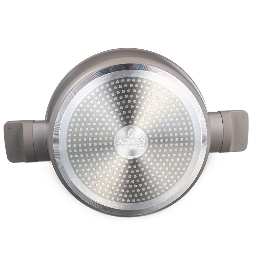 СОТЕЙНИК СО СТЕКЛ. КРЫШКОЙ И АНТИПРИГАРНЫМ ПОКРЫТИЕМ PFLUON MARBLE, 26*7,5 СМ