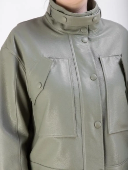 Куртка женская кожаная оверсайз