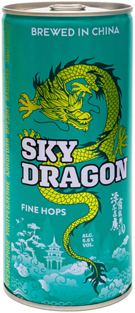 Пиво Скай Дрэгон Файн Хопс / Sky Dragon Fine Hops 1л - банка