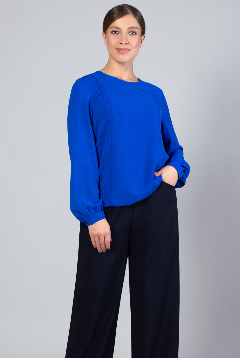 Блузка женская 4075АП, василёк #28Вас094075АП