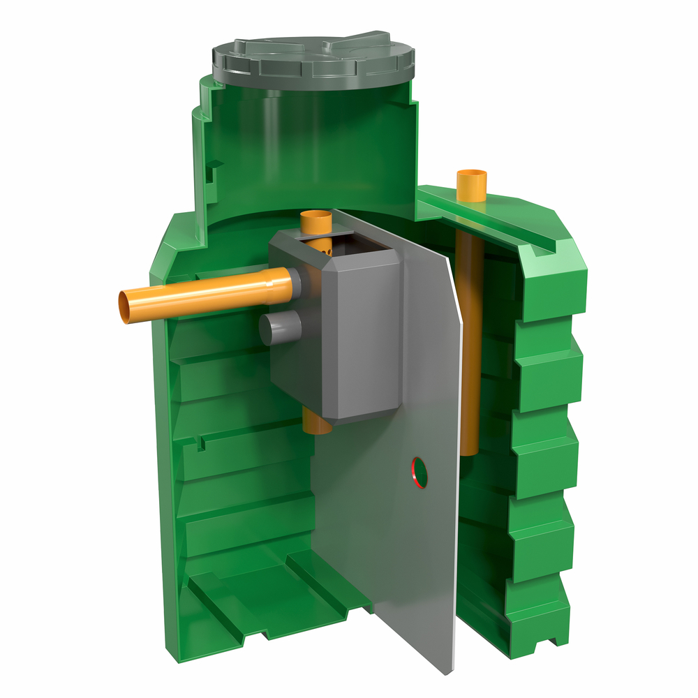 Септик Политим 1500 л./ 500 л. в сутки / 2-3 чел. / самотечный сброс (1450x1100x2200см;черный) - арт.560743