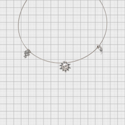 "Небосвод" колье в серебряном покрытии из коллекции " Звездочет" от Jenavi с замком карабин