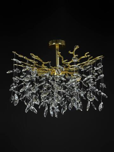 Люстра потолочная на штанге 98080-600J-A4, 8 ламп Е14, 480 Вт, золото