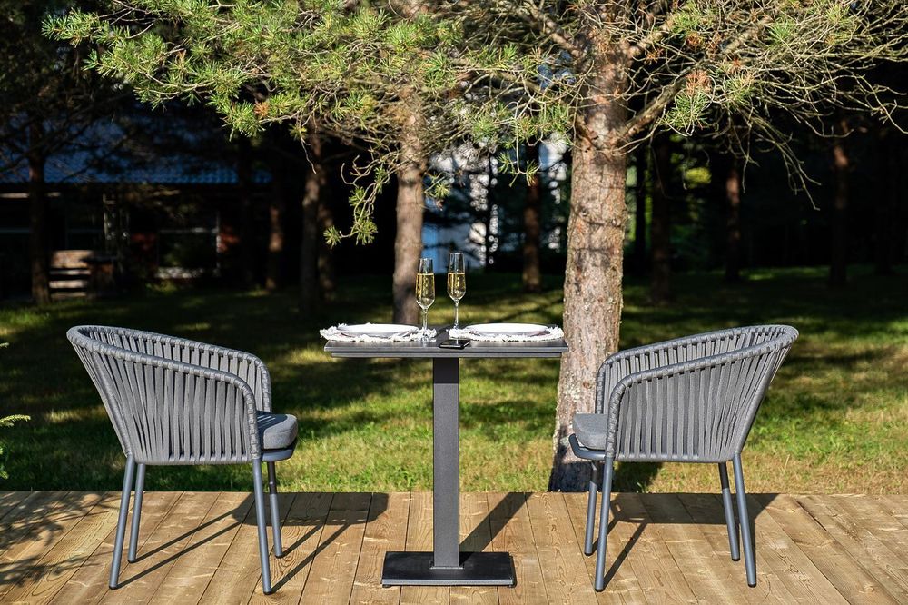 "Каффе" обеденная группа на 2 персоны, цвет "серый гранит"