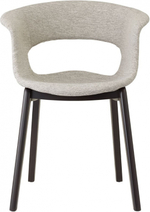 Кресло с обивкой Scab Design Natural Miss B Pop, венге, светло-серый