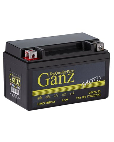 Аккумулятор GANZ мото AGM 7 А/ч прямой L+ 152x87x95 мото EN 170 А