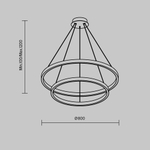 Люстра подвесная светодиодная Maytoni Rim MOD058PL-L74WK