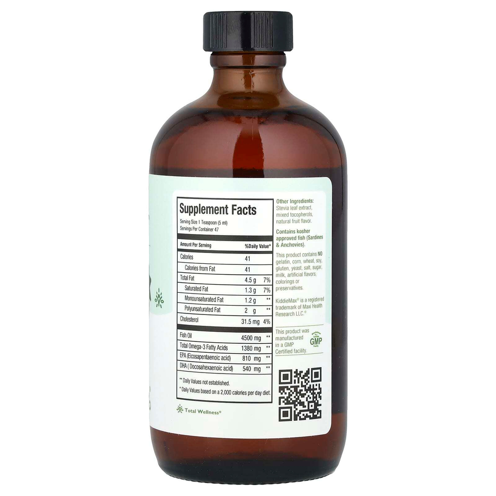 Maxi Health, KiddieMax® Maxi Omega-3 ™, натуральный фруктовый взрыв, 237 мл (8 жидк. Унций)