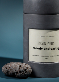 Диффузор в арт-бетоне со сменным блоком "Woody & Earthy"