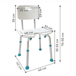 Стул для ванной комнаты MEGA-507-LUX Мега-Оптим