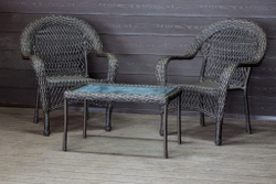 Садовый комплект из искусственного ротанга Мэдисон НЬЮ (Medison NEW) Balcony set с прямоугольным столиком без подушек