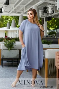 Платье 590-голубой Minova
