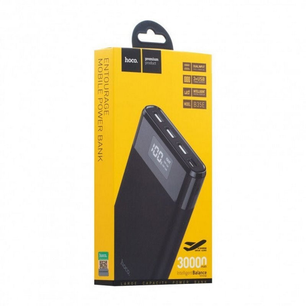 Портативный аккумулятор HOCO B35E 30000 mAh (черный)
