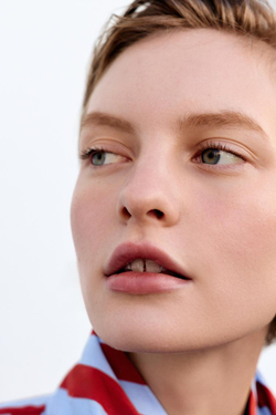 ZARA РУБАШКА В ПОЛОСКУ С БАНТОМ, РАЗНОЦВЕТНЫЙ