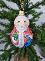 Игрушка стеклянная Дед мороз