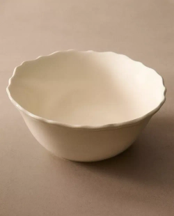 ZARA HOME САЛАТНИЦА ИЗ КЕРАМИКИ, ЭКРЮ