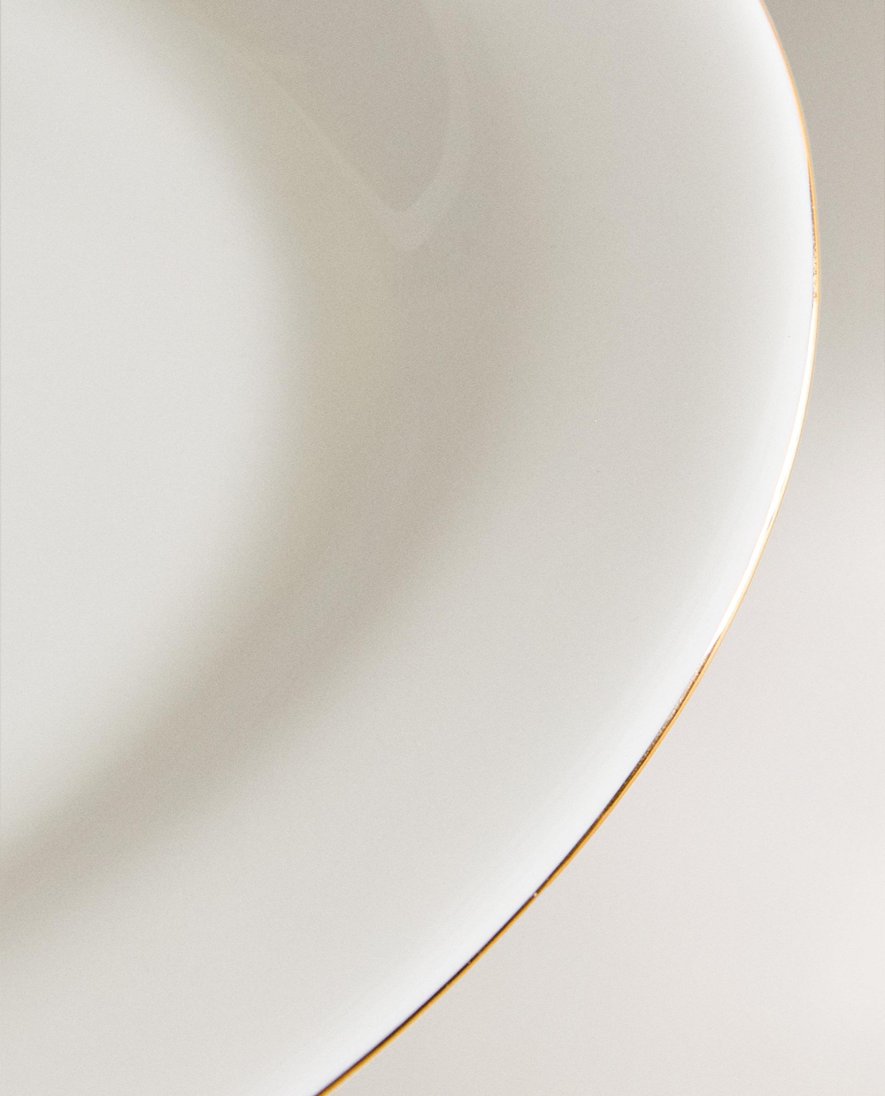 Zara Home блюдо сервировочное из костяного фарфора, цвет золотой, 35 см