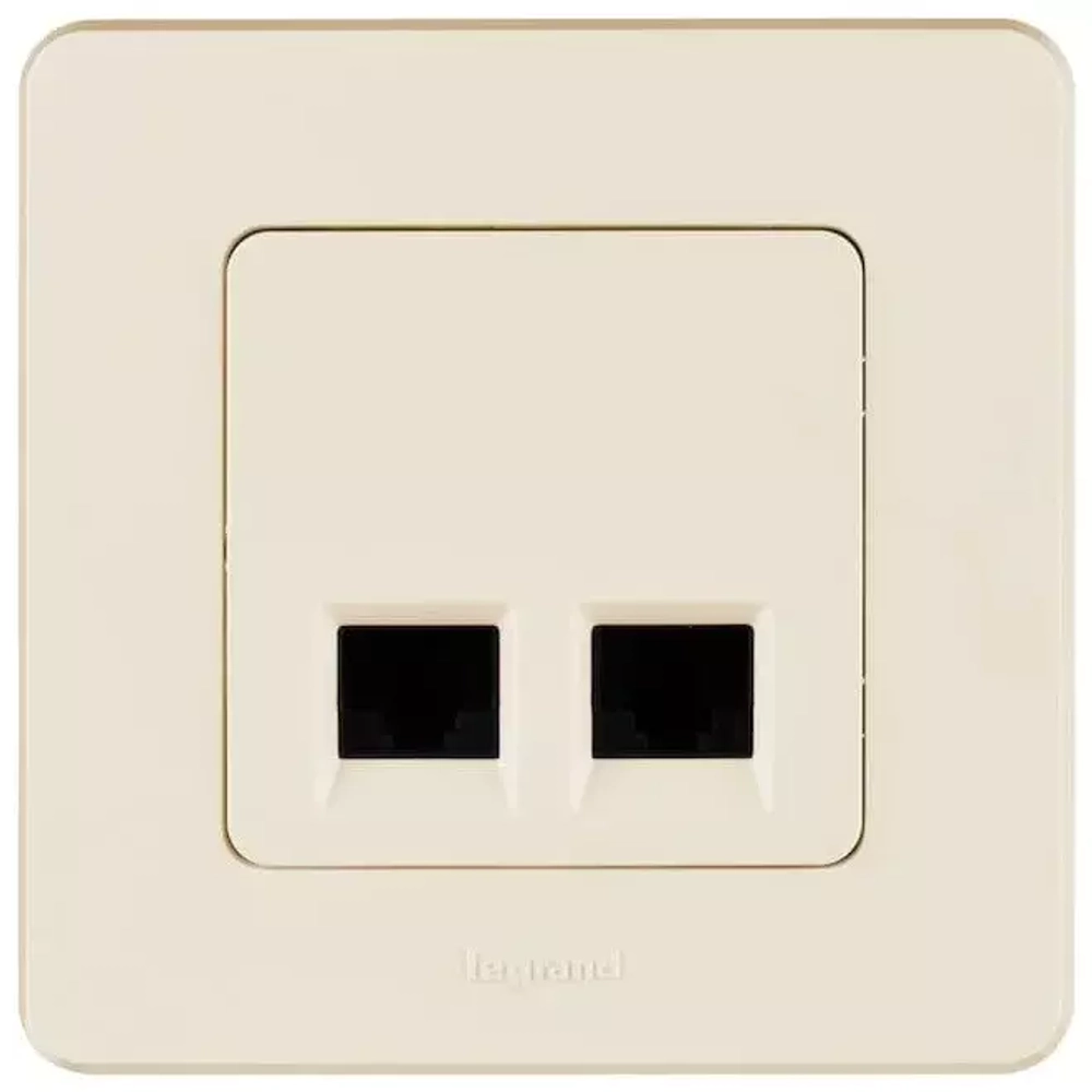 INSPIRIA Розетка 2хRJ45 6 UTP слоновая кость 673841