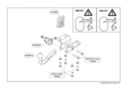 Фаркоп Brink (Thule) 537900 для Volkswagen Amarok (2010 - )(паспорт и сертификат в комплекте)(без электрики)