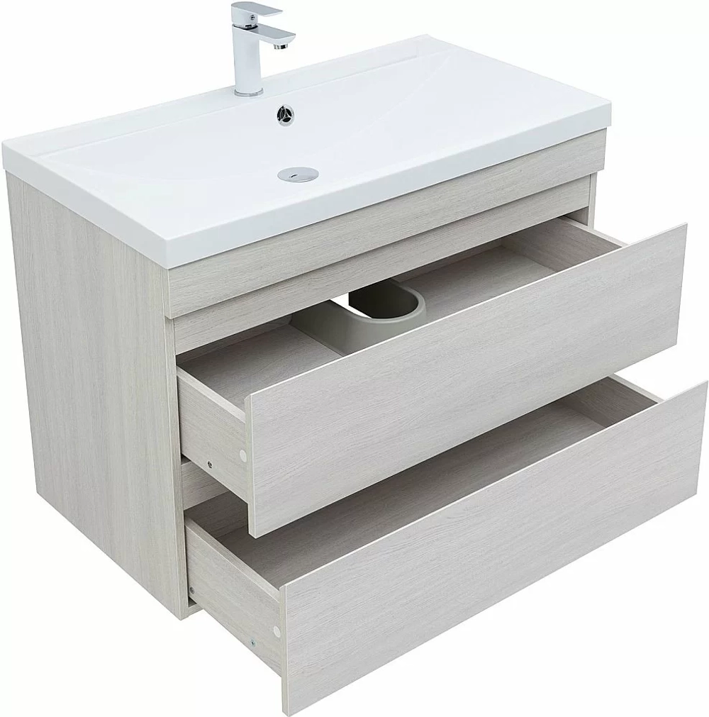 Тумба с раковиной Aquanet Нота New 334205 90 дуб холден