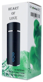 Мастурбатор-вагина с вибрацией Heart Of Love в колбе в форме сердца (Цвет: телесный)