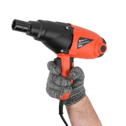 Гайковерт ударный электрический 1/2''(220-240V, 1010W, 500Нм) с комплектом головок (17, 19, 21, 22мм) FORCEKRAFT FK-F-03071