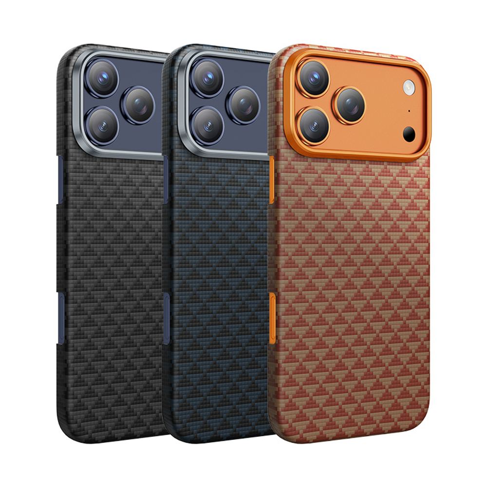 Чехол для iPhone 17 Pro Max KeepHone Kevlar Paris MagSafe Case Black