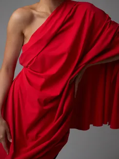 Микрофибра бельевая, эффект хлопка, Турция, красный