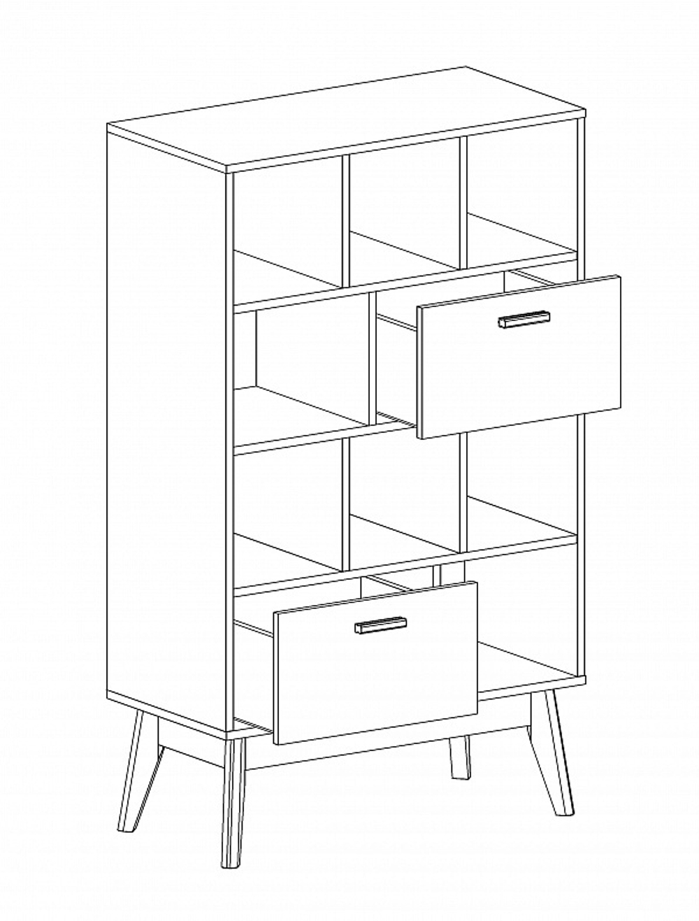 Стеллаж "Калгари" гостиная