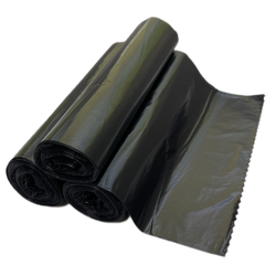 Мешок для мусора 180л, черный, 80мкм, 10шт в рулоне