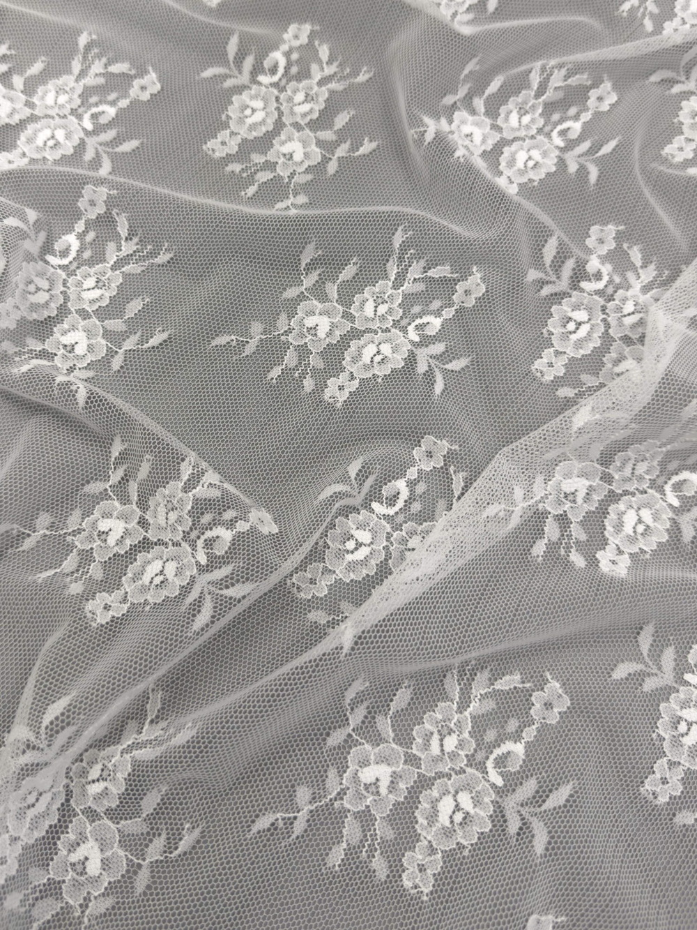 Гипюр эластичный теплый белый ширина 150 см мягкий