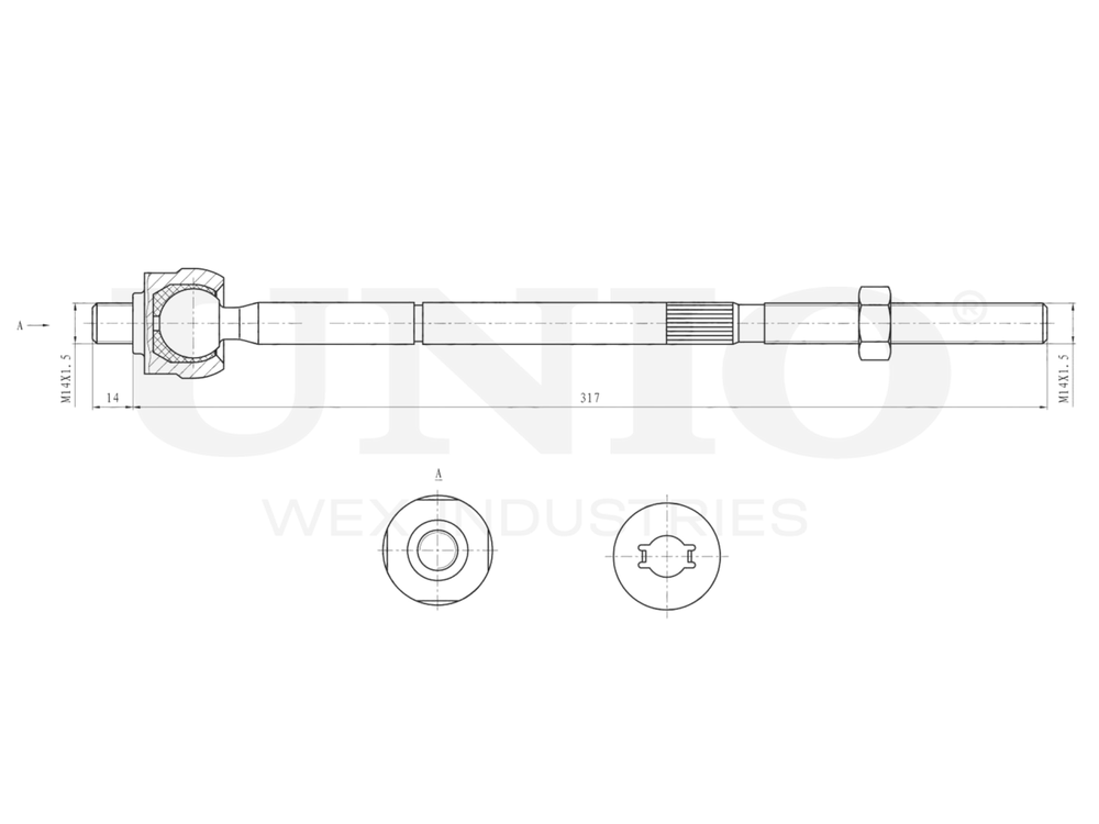 Тяга рулевая UNIO SSP-30086