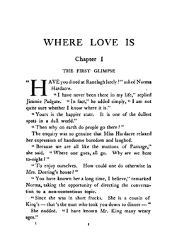 Where love is | Locke William John