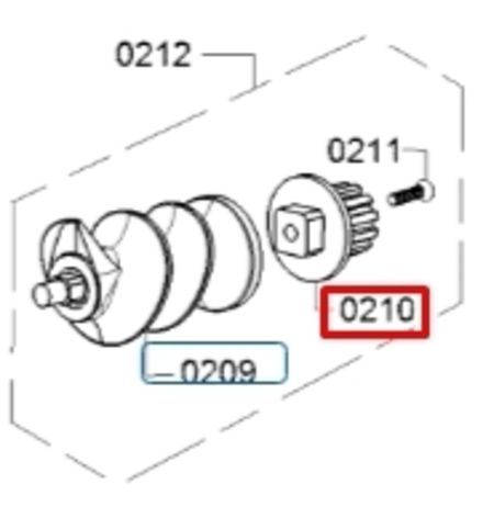 Предохранитель шнека мясорубки BOSCH (Бош) - 10005188 (втулка, муфта, концевик, хвостовик)