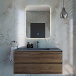 Тумба под раковину Vincea Luka 1000 подвесная, 2 выкатных ящика soft-close, C.Oak