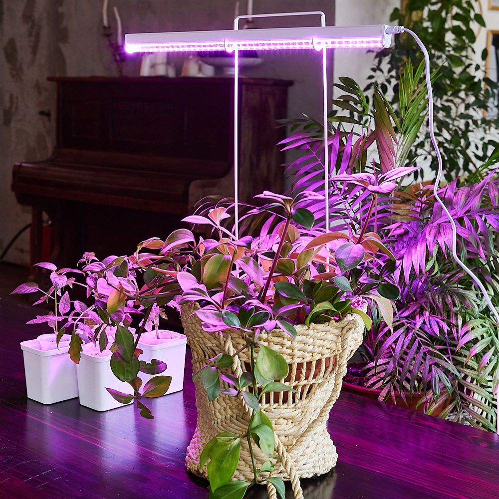 ULI-P20-10W-SPSB IP40 WHITE Светильник для растений светодиодный линейный. 560мм. выкл. на корпусе. Спектр для рассады и цветения. TM Uniel