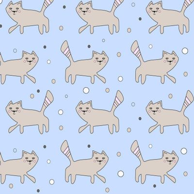 Коты (голубой)