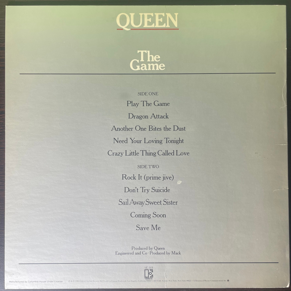 Queen ‎– The Game (США 1980г.)