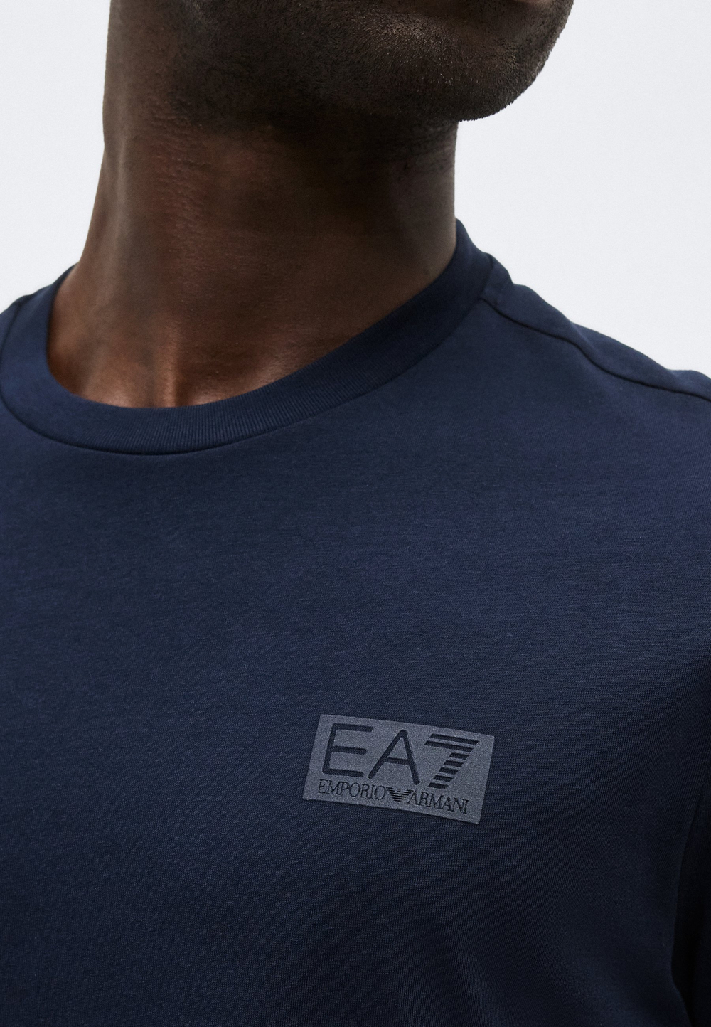 EA7 Emporio Armani TRAIN LOGO SERIES OVERSIZE - Футболка с принтом - Синий