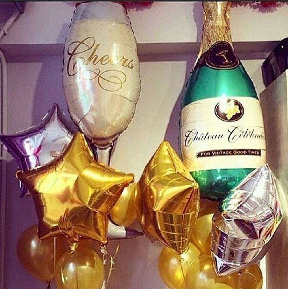 Шар (41''/104 см) Фигура, Бокал шампанского 1 шт.