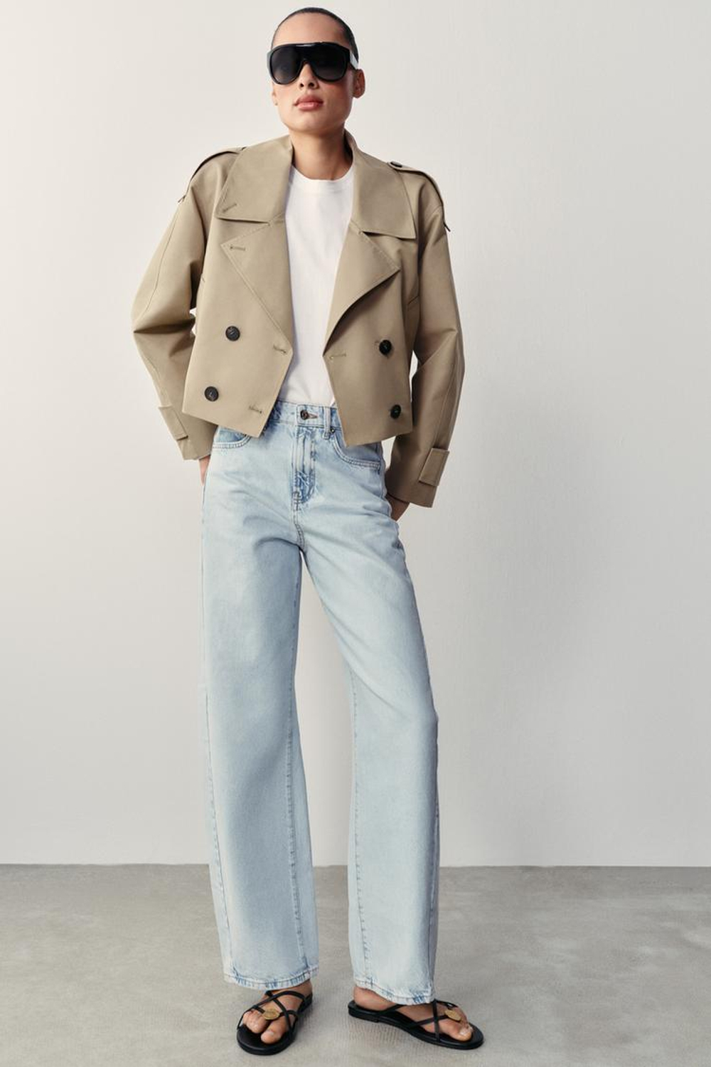 ZARA ДЖИНСЫ Z1975 BARREL С ВЫСОКОЙ ПОСАДКОЙ, ГОЛУБОЙ