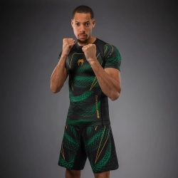 Рашгард Venum Matupa Short Sleeve black/green/gold