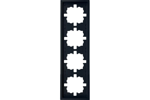 Рамка 4-ая LEZARD ZIMA горизонтальная б/вставок черный бархат