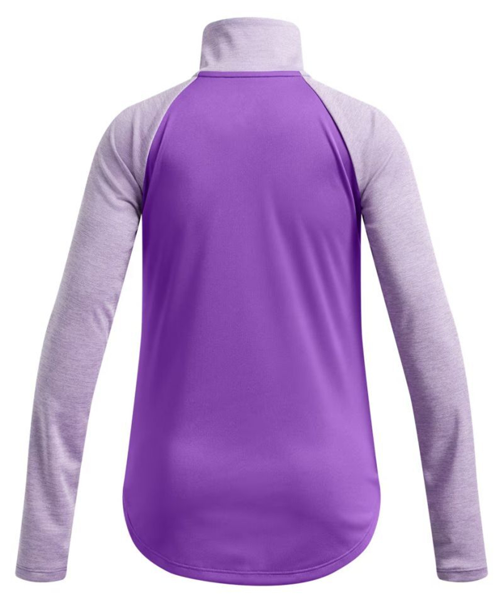 Футболка для девочки теннисная Under Armour Girls' UA Tech Graphic 1/2 Zip - Фиолетовый