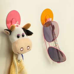 Крючки СИЛА SH5-R4GMIX-24 на силиконовом креплении круглые 5 см 4 шт нагрузка до 1 кг | Сила