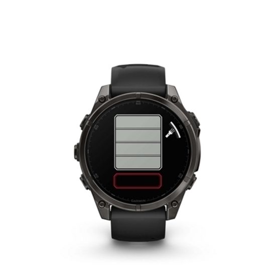 Мультиспортивные GPS часы Garmin Fenix 8 (47 mm) AMOLED, Sapphire Carbon Gray DLC Titanium with Black/Pebble Gray Silicone 010-02904-21