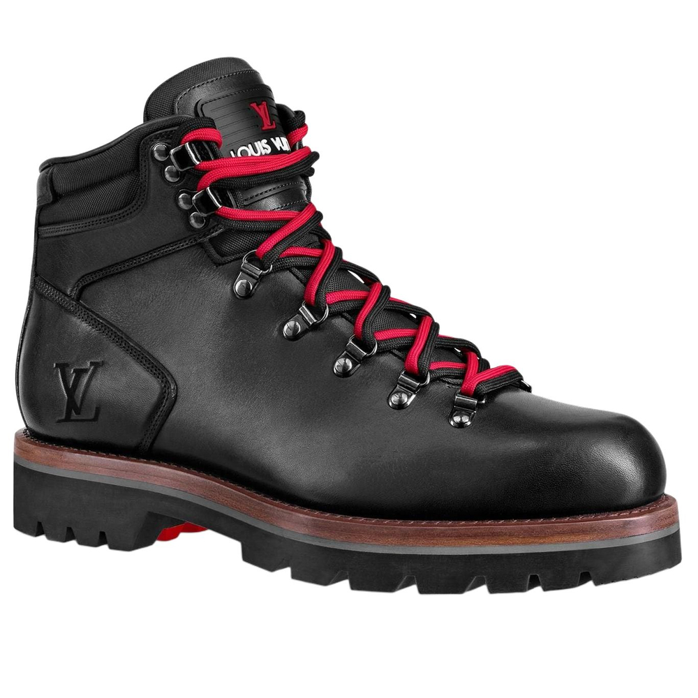 LOUIS VUITTON Oberkampf Combat Boots Men"s Black