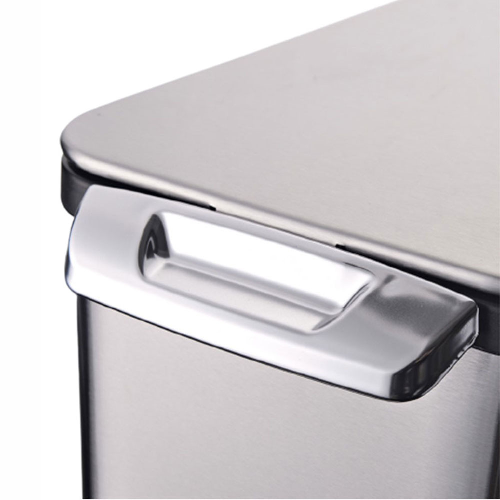 Ведро мусорное с ёршиком, внутр ведро, туалетная бумага, JAH-532, 7л (серебряный)